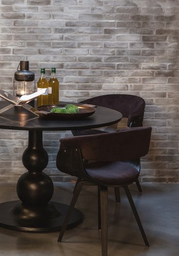 WOOOD Blanco spisebord, rundt - svart mangotre (120)