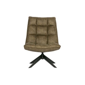 WOOOD Jouke snurrstol - grön konstläder och svart metall