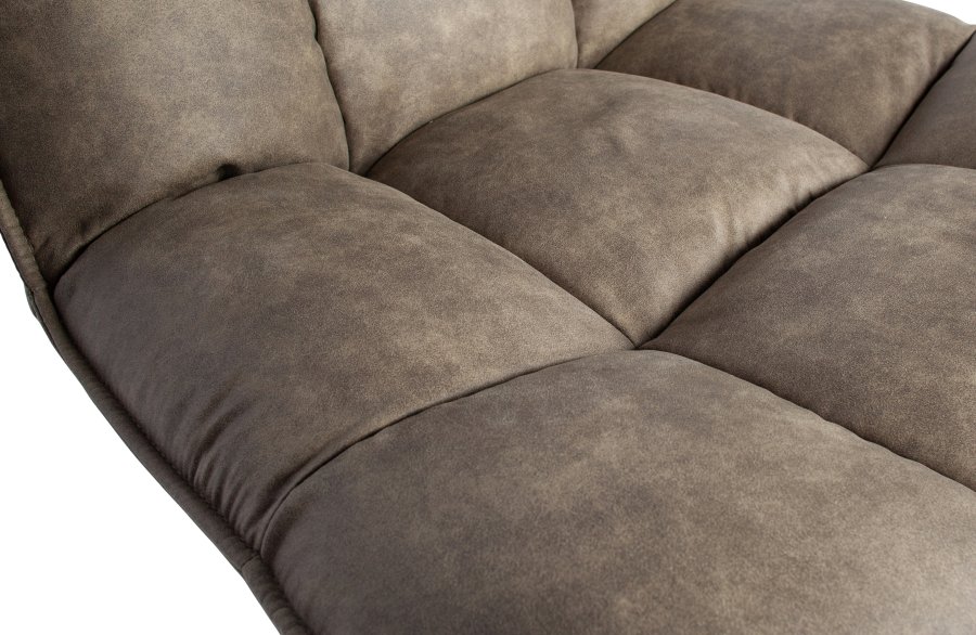 WOOOD Jouke svingstol - grnt imitert skinn og svart metall