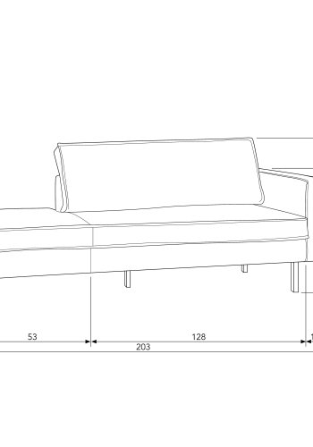 WOOOD Rodeo daybed, hyre - konjakkstoff