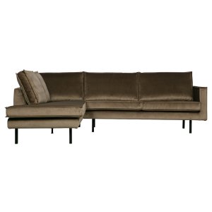 WOOOD Rodeo hjrnesofa, venstre - taupe fljl