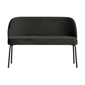 WOOOD Vogue sofabnk - sort fljl polyester og sort metal