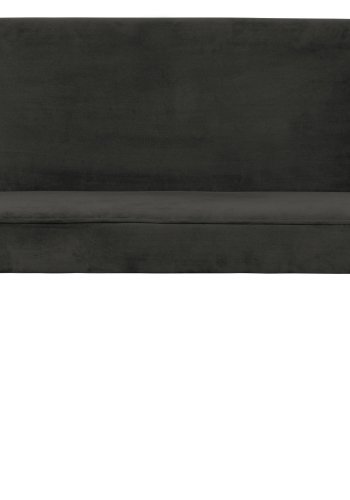 WOOOD Vogue sofabenk - svart flyelspolyester og svart metall