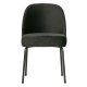 WOOOD Vogue spisebordstol - svart flyelspolyester og svart metall