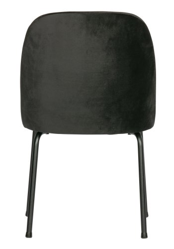 WOOOD Vogue spisebordstol - svart flyelspolyester og svart metall