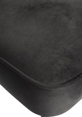 WOOOD Vogue spisebordstol - svart flyelspolyester og svart metall