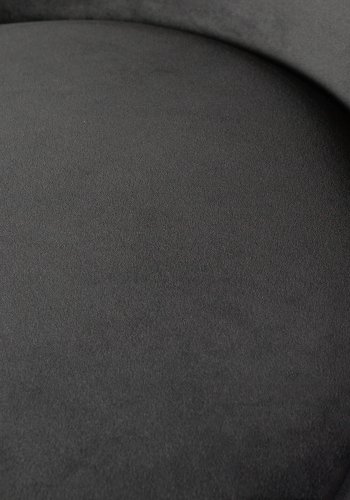 WOOOD Vogue spisebordstol - svart flyelspolyester og svart metall