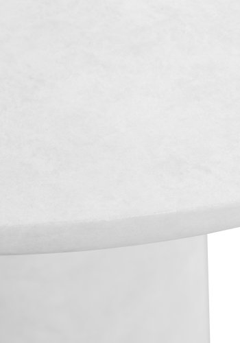 WOOOD Damon spisebord, rundt - hvit fiberleire (100)