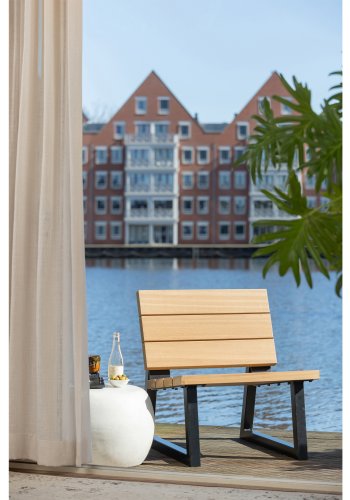 VTWONEN Pebble salongbord for inne og ute, rundt - hvit fiberleire (50)