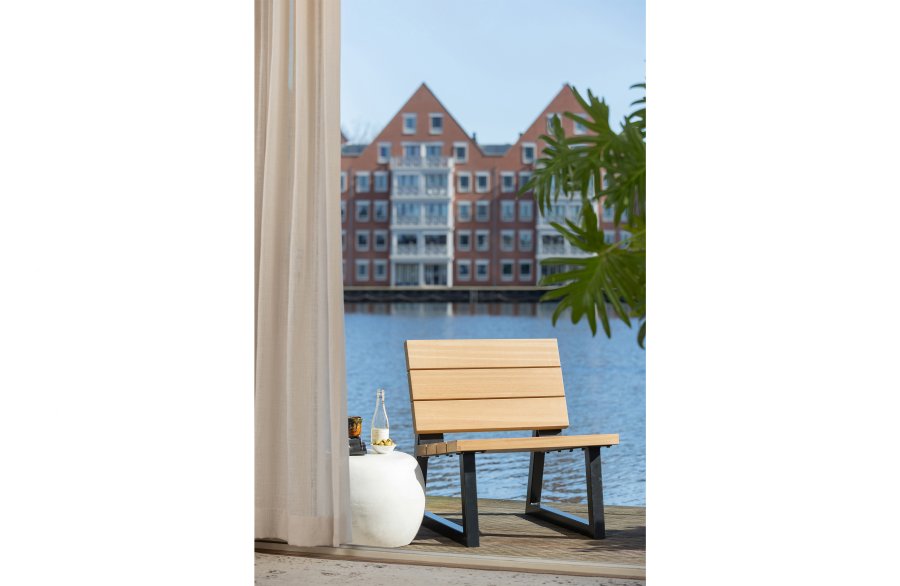 VTWONEN Pebble salongbord for inne og ute, rundt - hvit fiberleire (50)