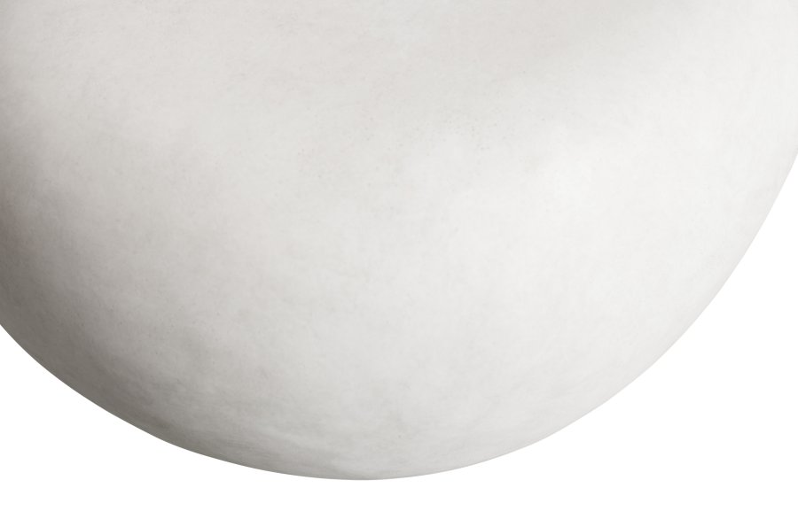 VTWONEN Pebble salongbord for inne og ute, rundt - hvit fiberleire (50)