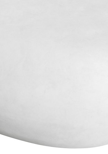 VTWONEN Pebble salongbord for inne og ute, ovalt - hvit fiberleire (65x49)