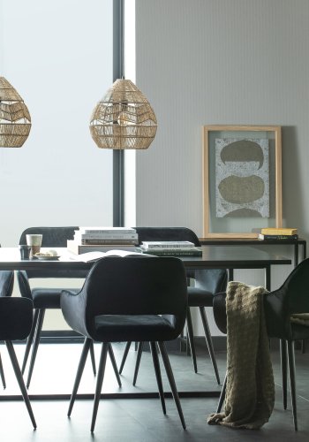 WOOOD EKSKLUSIV Silas garderobeskap, 2 drer, 3 hyller, 1 skuff - svart Blacknight brstet asketre