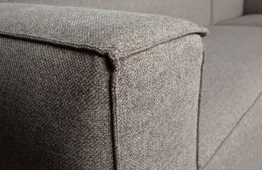 WOOOD EXCLUSIVE Bean hjrnesofa, venstre, inkl. puter - lys gr stoff