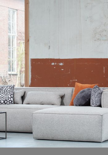 WOOOD EXCLUSIVE Bean hjrnesofa, hyre, inkl. puter - lys gr stoff