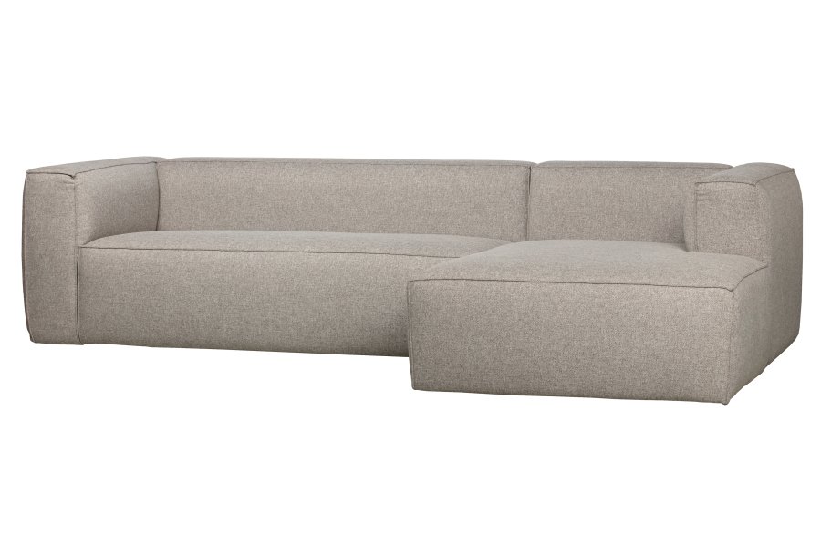WOOOD EXCLUSIVE Bean hjrnesofa, hyre, inkl. puter - lys gr stoff