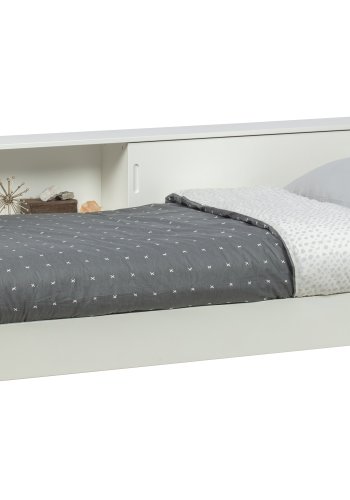 WOOOD Connect hjrnesengramme, m. 2 rom, ekskl. lamellbunn og madrass - hvit furu (90x200)