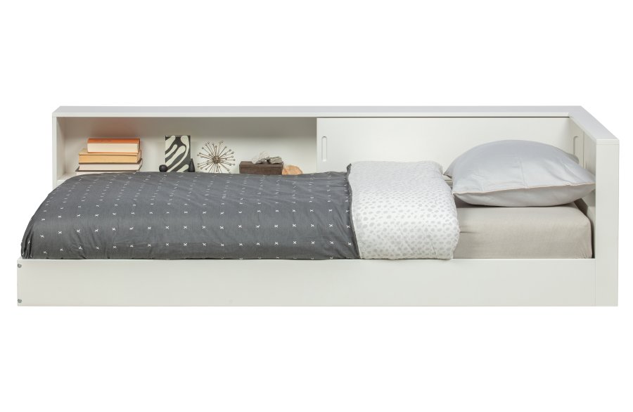 WOOOD Connect hjrnesengramme, m. 2 rom, ekskl. lamellbunn og madrass - hvit furu (90x200)