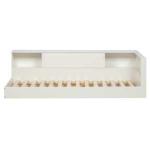 WOOOD Connect hjrne sengeramme, m. 2 rum, ekskl. lamelbund og madras - hvid fyrretr (90x200)