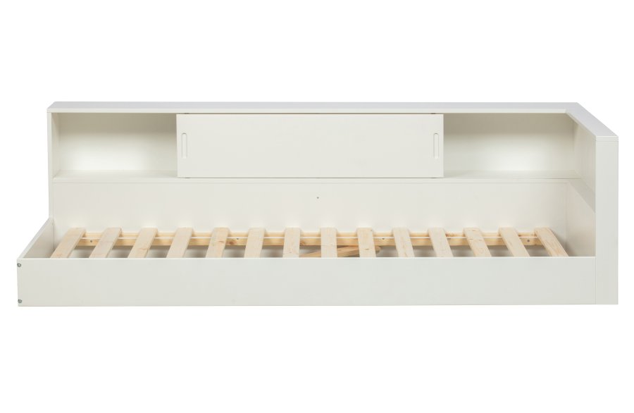 WOOOD Connect hjrnesengramme, m. 2 rom, ekskl. lamellbunn og madrass - hvit furu (90x200)