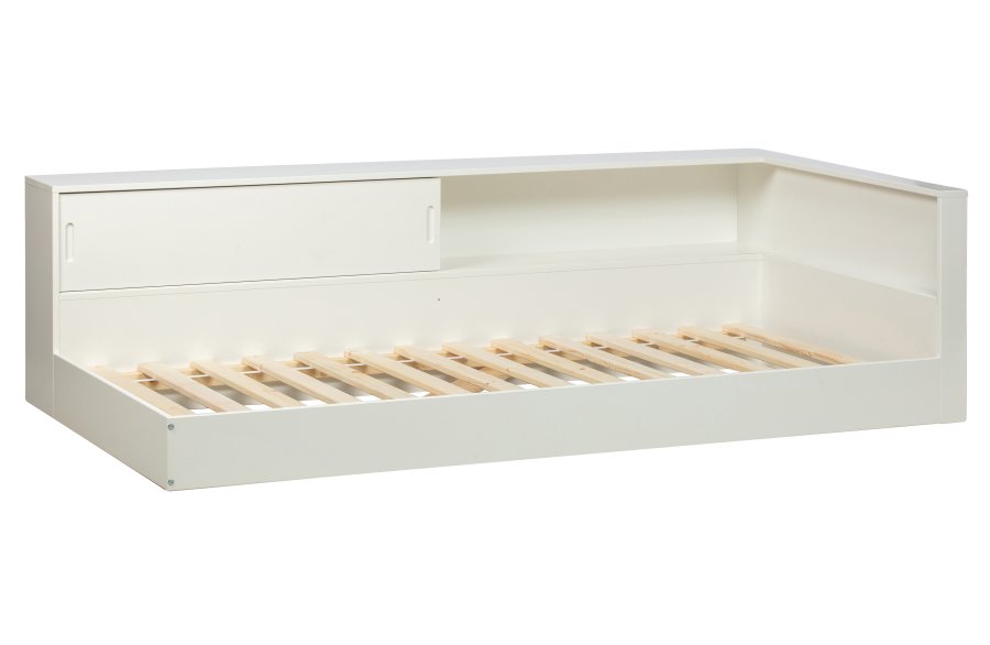 WOOOD Connect hjrnesengramme, m. 2 rom, ekskl. lamellbunn og madrass - hvit furu (90x200)