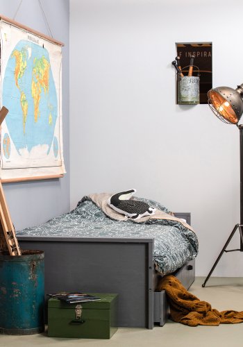 WOOOD Morris sengeramme, ekskl. lamellbunn, madrass og skuff - gr furu (90x200)