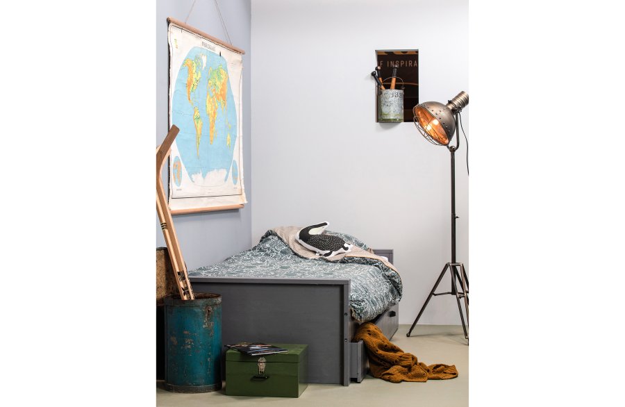 WOOOD Morris sengeramme, ekskl. lamellbunn, madrass og skuff - gr furu (90x200)