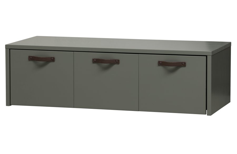 VTWONEN Stage Bunk barnebenk, ekskl. pute, m. 3 skuffer - grnn klebersteinsfuru (120x50)