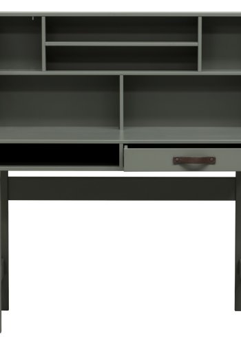 VTWONEN Scene barnepult, m. 1 dr, 1 skuff og hyller - grnnspetonet furu (110x58)