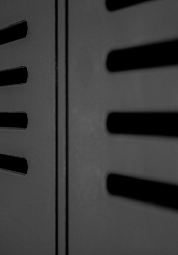 WOOOD Stijn Garderobeskap, m. 2 drer og 8 hyller - sort furu