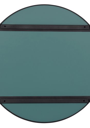 WOOOD Doutzen veggspeil, rundt - speilglass og sort stl (80)