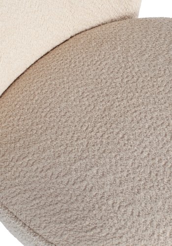 WOOOD Sara lenestol - krem polyester og tre