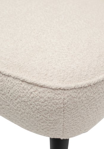 WOOOD Sara lenestol - krem polyester og tre