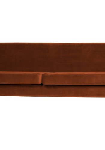 WOOOD Rocco XL sofa - rust polyester flyel og svart bketre