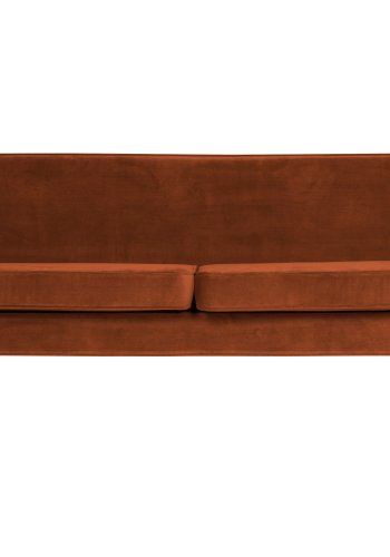 WOOOD Rocco XL sofa - rust polyester flyel og svart bketre