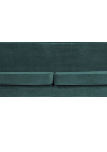 WOOOD Rocco XL sofa - blgrnn blgrnn polyesterflyel og svart bketre