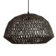 WOOOD EXCLUSIVE Kace taklampe, rund - svart jute (45)