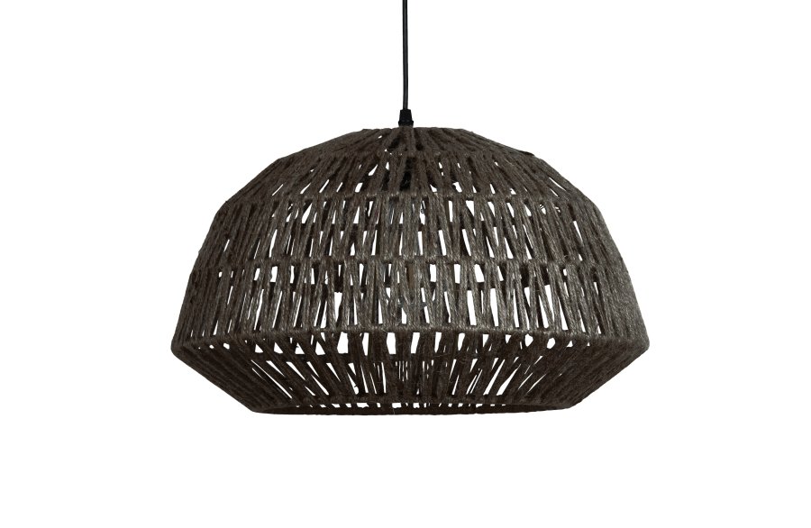 WOOOD EXCLUSIVE Kace taklampe, rund - svart jute (45)