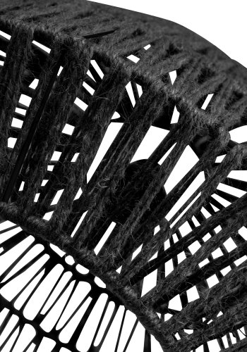 WOOOD EXCLUSIVE Kace taklampe, rund - svart jute (45)