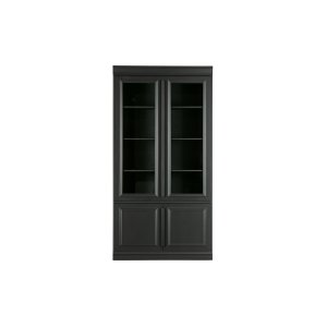 WOOOD Organiser vitrineskap, m. 4 drer og 5 hyller - glass og sort furu