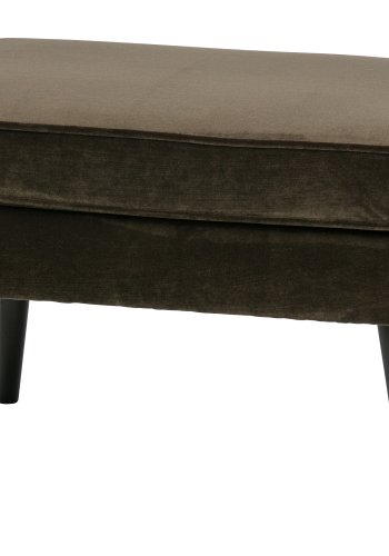 WOOOD Rocco krakk, rektangulr - varm grnn polyesterflyel og svart bketre (77x51)