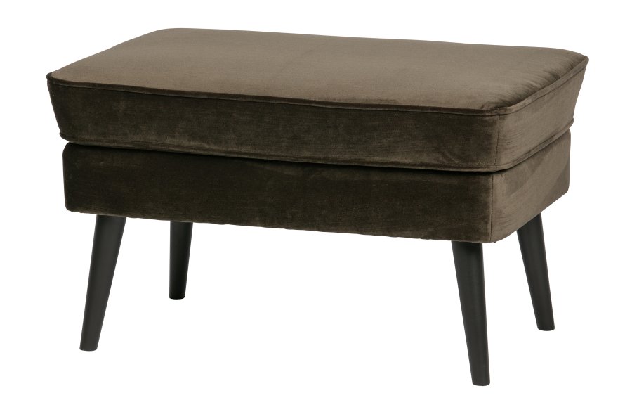 WOOOD Rocco krakk, rektangulr - varm grnn polyesterflyel og svart bketre (77x51)