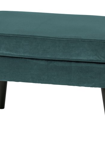 WOOOD Rocco krakk, rektangulr - blgrnn blgrnn polyester og svart bketre (77x51)