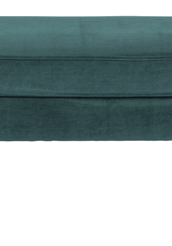 WOOOD Rocco krakk, rektangulr - blgrnn blgrnn polyester og svart bketre (77x51)