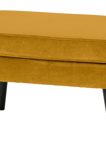 WOOOD Rocco krakk, rektangulr - oker polyesterflyel og svart bketre (77x51)