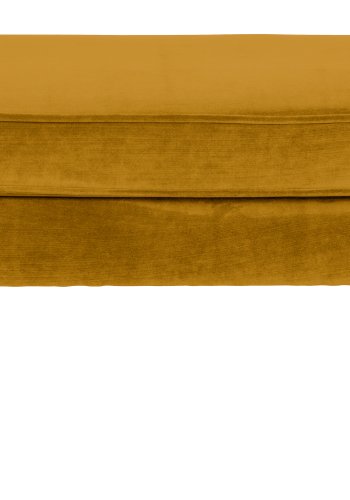 WOOOD Rocco krakk, rektangulr - oker polyesterflyel og svart bketre (77x51)