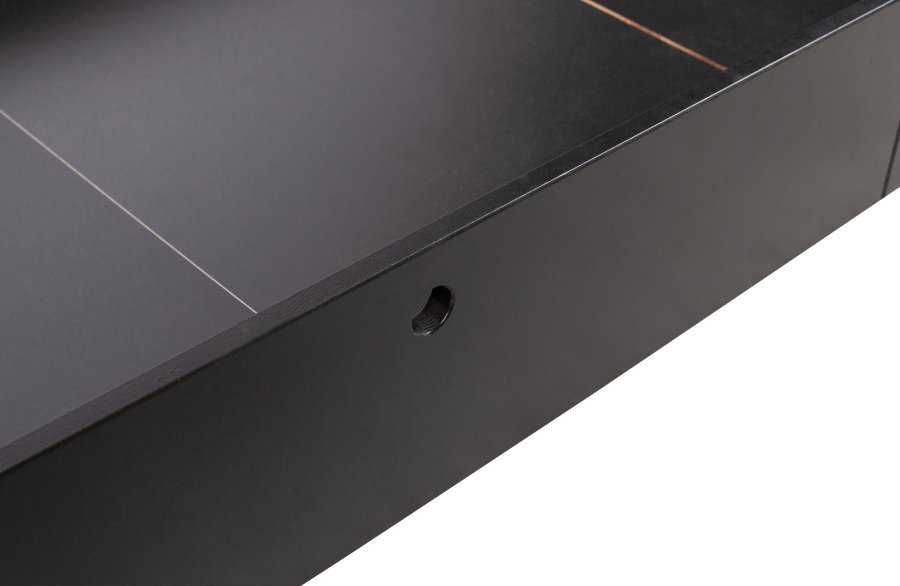 WOOOD Joep nattbordsskuff, med hjul - svart furu (197x82)