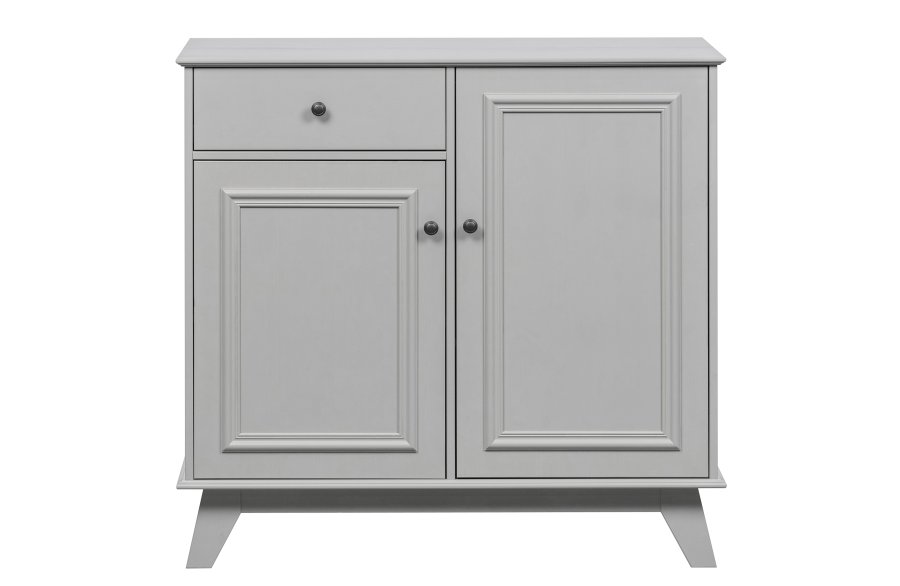 WOOOD Lily skap, m. 2 drer, 1 skuff og to hyller - varm gr furu