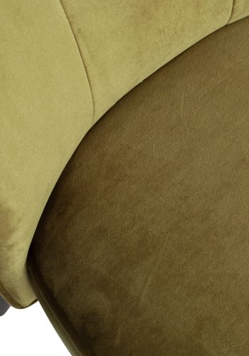 WOOOD Sara lenestol - armygrnn polyesterflyel og tre