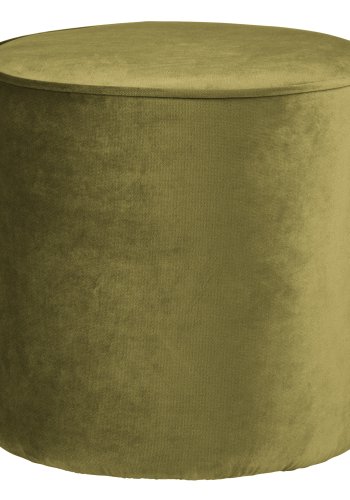 WOOOD Sara hy puff, rund - armygrnn polyesterflyel (46)